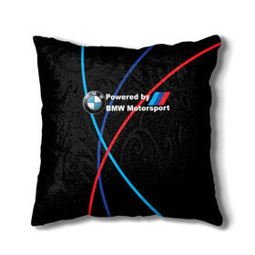Подушка 3D с принтом Powered by BMW M в городе Новоалтайск, наволочка – 100% полиэстер, наполнитель – холлофайбер (легкий наполнитель, не вызывает аллергию). | состоит из подушки и наволочки. Наволочка на молнии, легко снимается для стирки | bmw | bmw m | bmw performance | motorsport | powered by bmw m | powered by bmw motorsport | машина bmw | мотоспорт | спорт