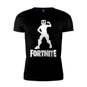 Мужская футболка премиум с принтом FORTNITE x MARSHMELLO в городе Новоалтайск, 92% хлопок, 8% лайкра | приталенный силуэт, круглый вырез ворота, длина до линии бедра, короткий рукав | 2019 | armor | armour | cybersport | esport | fortnite | game | llama | logo | броня | игра | киберспорт | лама | фиолетовый | фирменные цвета | фортнайт
