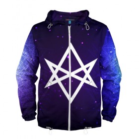 Мужская ветровка 3D с принтом BMTH logo в городе Новоалтайск, 100% полиэстер | подол и капюшон оформлены резинкой с фиксаторами, два кармана без застежек по бокам, один потайной карман на груди | bmth | bring me the horizon | logo | metal | rock | логотип | метал | музыка | рок