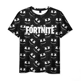 Мужская футболка 3D с принтом FORTNITE x MARSHMELLO в городе Новоалтайск, 100% полиэфир | прямой крой, круглый вырез горловины, длина до линии бедер | 2019 | armor | armour | cybersport | esport | fortnite | game | llama | logo | броня | игра | киберспорт | лама | фиолетовый | фирменные цвета | фортнайт