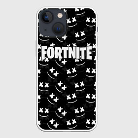 Чехол для iPhone 13 mini с принтом FORTNITE x MARSHMELLO в городе Новоалтайск,  |  | Тематика изображения на принте: 2019 | armor | armour | cybersport | esport | fortnite | game | llama | logo | броня | игра | киберспорт | лама | фиолетовый | фирменные цвета | фортнайт