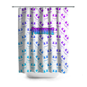 Штора 3D для ванной с принтом FORTNITE x MARSHMELLO в городе Новоалтайск, 100% полиэстер | плотность материала — 100 г/м2. Стандартный размер — 146 см х 180 см. По верхнему краю — пластиковые люверсы для креплений. В комплекте 10 пластиковых колец | 2019 | armor | armour | cybersport | esport | fortnite | game | llama | logo | броня | игра | киберспорт | лама | фиолетовый | фирменные цвета | фортнайт