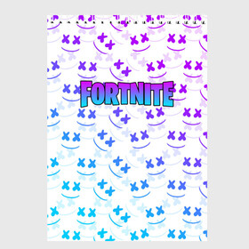 Скетчбук с принтом FORTNITE x MARSHMELLO в городе Новоалтайск, 100% бумага
 | 48 листов, плотность листов — 100 г/м2, плотность картонной обложки — 250 г/м2. Листы скреплены сверху удобной пружинной спиралью | Тематика изображения на принте: 2019 | armor | armour | cybersport | esport | fortnite | game | llama | logo | броня | игра | киберспорт | лама | фиолетовый | фирменные цвета | фортнайт
