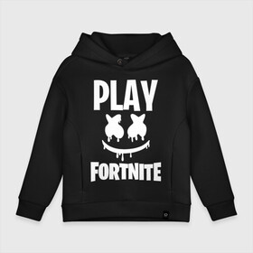 Детское худи Oversize хлопок с принтом FORTNITE x MARSHMELLO в городе Новоалтайск, френч-терри — 70% хлопок, 30% полиэстер. Мягкий теплый начес внутри —100% хлопок | боковые карманы, эластичные манжеты и нижняя кромка, капюшон на магнитной кнопке | Тематика изображения на принте: 2019 | armor | armour | cybersport | esport | fortnite | game | llama | logo | броня | игра | киберспорт | лама | фиолетовый | фирменные цвета | фортнайт