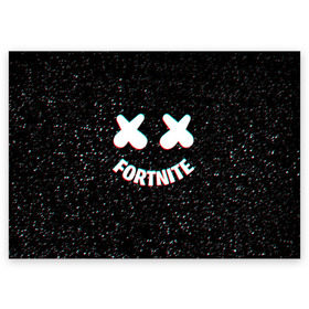 Поздравительная открытка с принтом FORTNITE x MARSHMELLO в городе Новоалтайск, 100% бумага | плотность бумаги 280 г/м2, матовая, на обратной стороне линовка и место для марки
 | 2019 | armor | armour | cybersport | dj | esport | fortnite | galaxy | game | llama | logo | marshmello | space | usa | америка | броня | галакт | игра | киберспорт | клубная музыка | лама | маршмелло |