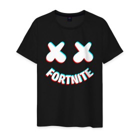 Мужская футболка хлопок с принтом FORTNITE x MARSHMELLO в городе Новоалтайск, 100% хлопок | прямой крой, круглый вырез горловины, длина до линии бедер, слегка спущенное плечо. | 2019 | armor | armour | cybersport | esport | fortnite | game | llama | logo | marshmello | броня | игра | киберспорт | лама | фиолетовый | фирменные цвета | фортнайт