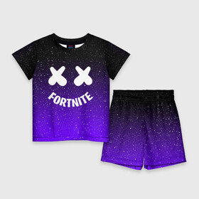 Детский костюм с шортами 3D с принтом FORTNITE x MARSHMELLO  ФОРТНАЙТ в городе Новоалтайск,  |  | Тематика изображения на принте: 2019 | armor | armour | cybersport | esport | fortnite | game | llama | logo | броня | игра | киберспорт | лама | фиолетовый | фирменные цвета | фортнайт