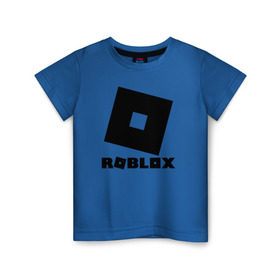 Детская футболка хлопок с принтом ROBLOX в городе Новоалтайск, 100% хлопок | круглый вырез горловины, полуприлегающий силуэт, длина до линии бедер | game | gamer | logo | minecraft | roblox | simulator | игра | конструктор | лого | симулятор | строительство | фигура