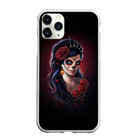 Чехол для iPhone 11 Pro Max матовый с принтом Muertos День Мертвых в городе Новоалтайск, Силикон |  | Тематика изображения на принте: dead | girl | girls | metal | muertos | rap | rock | skeleton | skull | девукша | день | зомби | мексика | мертвецы | мертвых | метал | музыка | рок | рэп | скелет | тату | череп