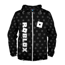Мужская ветровка 3D с принтом ROBLOX в городе Новоалтайск, 100% полиэстер | подол и капюшон оформлены резинкой с фиксаторами, два кармана без застежек по бокам, один потайной карман на груди | game | gamer | logo | minecraft | roblox | simulator | игра | конструктор | лого | симулятор | строительство | фигура
