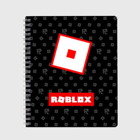 Тетрадь с принтом ROBLOX в городе Новоалтайск, 100% бумага | 48 листов, плотность листов — 60 г/м2, плотность картонной обложки — 250 г/м2. Листы скреплены сбоку удобной пружинной спиралью. Уголки страниц и обложки скругленные. Цвет линий — светло-серый
 | game | gamer | logo | minecraft | roblox | simulator | игра | конструктор | лого | симулятор | строительство | фигура