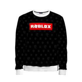 Детский свитшот 3D с принтом ROBLOX в городе Новоалтайск, 100% полиэстер | свободная посадка, прямой крой, мягкая тканевая резинка на рукавах и понизу свитшота | game | gamer | logo | minecraft | roblox | simulator | игра | конструктор | лого | симулятор | строительство | фигура
