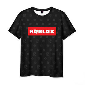 Мужская футболка 3D с принтом ROBLOX в городе Новоалтайск, 100% полиэфир | прямой крой, круглый вырез горловины, длина до линии бедер | game | gamer | logo | minecraft | roblox | simulator | игра | конструктор | лого | симулятор | строительство | фигура