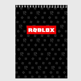 Скетчбук с принтом ROBLOX в городе Новоалтайск, 100% бумага
 | 48 листов, плотность листов — 100 г/м2, плотность картонной обложки — 250 г/м2. Листы скреплены сверху удобной пружинной спиралью | game | gamer | logo | minecraft | roblox | simulator | игра | конструктор | лого | симулятор | строительство | фигура