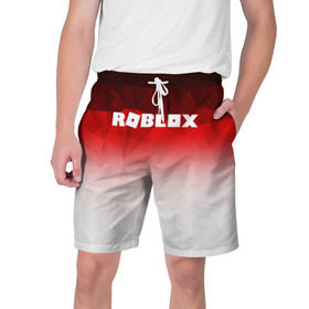 Мужские шорты 3D с принтом ROBLOX в городе Новоалтайск,  полиэстер 100% | прямой крой, два кармана без застежек по бокам. Мягкая трикотажная резинка на поясе, внутри которой широкие завязки. Длина чуть выше колен | Тематика изображения на принте: game | gamer | logo | minecraft | roblox | simulator | игра | конструктор | лого | симулятор | строительство | фигура
