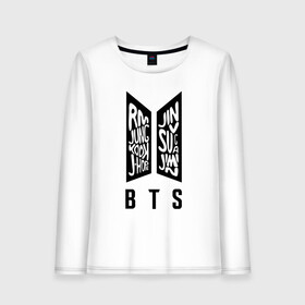 Женский лонгслив хлопок с принтом BTS в городе Новоалтайск, 100% хлопок |  | bangtan boys | bt21 | bts | bts army | bts stickers | j hope | jimin | jin | jungkook | k pop | rap monster | rapmon | suga | v | бтс | корея | стикеры bts