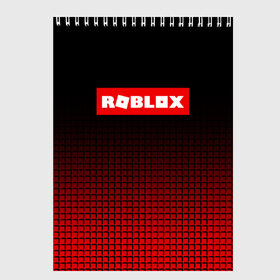 Скетчбук с принтом ROBLOX в городе Новоалтайск, 100% бумага
 | 48 листов, плотность листов — 100 г/м2, плотность картонной обложки — 250 г/м2. Листы скреплены сверху удобной пружинной спиралью | game | gamer | logo | minecraft | roblox | simulator | игра | конструктор | лого | симулятор | строительство | фигура