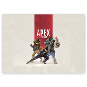 Поздравительная открытка с принтом APEX LEGENDS в городе Новоалтайск, 100% бумага | плотность бумаги 280 г/м2, матовая, на обратной стороне линовка и место для марки
 | Тематика изображения на принте: apex | legend | legends | titanfall | апекс | бангалор | бладхаунд | верхушки | гибралтар | каустик | лайфлайн | легенда | легенды | ледженд | леджендс | мираж | рэйф | титанфол