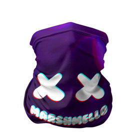 Бандана-труба 3D с принтом MARSHMELLO GLITCH в городе Новоалтайск, 100% полиэстер, ткань с особыми свойствами — Activecool | плотность 150‒180 г/м2; хорошо тянется, но сохраняет форму | dj | marshmello | usa | америка | клубная музыка | маршмелло | музыка | музыкант