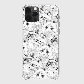 Чехол для iPhone 12 Pro Max с принтом Cats в городе Новоалтайск, Силикон |  | animal | background | baleen | butterfly | cats | cute | drawing | eared | graphics | heads | kittens | striped | tie | view | бабочка | взгляд | галстук | головы | графика | животное | котята | кошки | милые | полосатый | рисунок | усатые | ушастые | фон