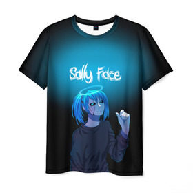 Мужская футболка 3D с принтом Sally Face в городе Новоалтайск, 100% полиэфир | прямой крой, круглый вырез горловины, длина до линии бедер | blue | diane | face | fisher | gizmo | henry | johnson | killer | larry | sally | генри | гизмо | джонсон | диана | ларри | лицо | салли | фейс | фишер