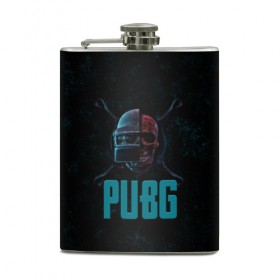 Фляга с принтом PUBG в городе Новоалтайск, металлический корпус | емкость 0,22 л, размер 125 х 94 мм. Виниловая наклейка запечатывается полностью | battlegrounds | chicken | chickendinner | dinner | game | pcgaming | playerunknownsbattlegrounds | pubg | videogames | баттл | баттлграунд | куриныйобед | курица | обед | пабг