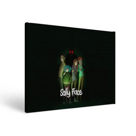 Холст прямоугольный с принтом Sally Face в городе Новоалтайск, 100% ПВХ |  | blue | diane | face | fisher | gizmo | henry | johnson | killer | larry | sally | генри | гизмо | джонсон | диана | ларри | лицо | салли | фейс | фишер