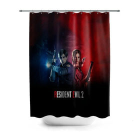 Штора 3D для ванной с принтом Resident Evil 2 в городе Новоалтайск, 100% полиэстер | плотность материала — 100 г/м2. Стандартный размер — 146 см х 180 см. По верхнему краю — пластиковые люверсы для креплений. В комплекте 10 пластиковых колец | 2 | biohazard | claire | evil | horror | raccoon | resident | survival | t virus | t вирус | выживание | зла | кеннеди | клэр | леон | обитель | раккун | редфилд | скотт | ужас