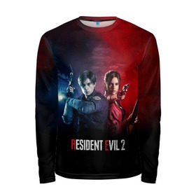 Мужской лонгслив 3D с принтом Resident Evil 2 в городе Новоалтайск, 100% полиэстер | длинные рукава, круглый вырез горловины, полуприлегающий силуэт | Тематика изображения на принте: 2 | biohazard | claire | evil | horror | raccoon | resident | survival | t virus | t вирус | выживание | зла | кеннеди | клэр | леон | обитель | раккун | редфилд | скотт | ужас