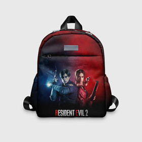 Детский рюкзак 3D с принтом Resident Evil 2 в городе Новоалтайск, 100% полиэстер | лямки с регулируемой длиной, сверху петелька, чтобы рюкзак можно было повесить на вешалку. Основное отделение закрывается на молнию, как и внешний карман. Внутри дополнительный карман. По бокам два дополнительных кармашка | 2 | biohazard | claire | evil | horror | raccoon | resident | survival | t virus | t вирус | выживание | зла | кеннеди | клэр | леон | обитель | раккун | редфилд | скотт | ужас