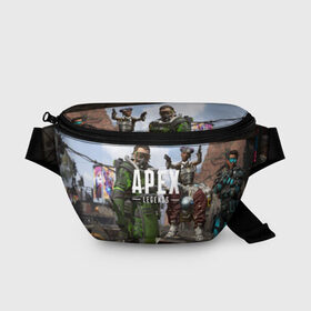 Поясная сумка 3D с принтом APEX LEGENDS в городе Новоалтайск, 100% полиэстер | плотная ткань, ремень с регулируемой длиной, внутри несколько карманов для мелочей, основное отделение и карман с обратной стороны сумки застегиваются на молнию | apex | legend | legends | titanfall | апекс | бангалор | бладхаунд | верхушки | гибралтар | каустик | лайфлайн | легенда | легенды | ледженд | леджендс | мираж | рэйф | титанфол