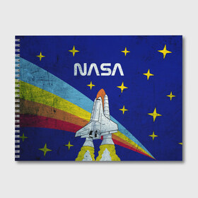 Альбом для рисования с принтом NASA в городе Новоалтайск, 100% бумага
 | матовая бумага, плотность 200 мг. | Тематика изображения на принте: shuttle | space | звёзды | космос | маск | наса | ракета | шатл