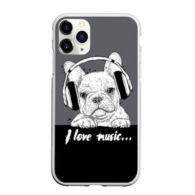 Чехол для iPhone 11 Pro Max матовый с принтом I love music… в городе Новоалтайск, Силикон |  | animal | black | breed | dog | drawing | fon | graphics | gray | head | headphones | i | inscription | look | love | music | muzzle | text | взгляд | голова | графика | животное | люблю | музыка | надпись | наушники | порода | рисунок | серый | со