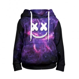 Детская толстовка 3D с принтом Marshmello Cosmos в городе Новоалтайск, 100% полиэстер | двухслойный капюшон со шнурком для регулировки, мягкие манжеты на рукавах и по низу толстовки, спереди карман-кенгуру с мягким внутренним слоем | marshmello | диджей | звезды | клуб | клубная музыка | космос | маршмеллоу | маршмэлло | маршмэллоу | музыка | небо | ночь | электронная