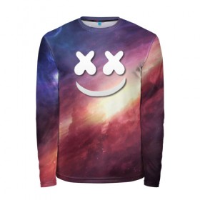 Мужской лонгслив 3D с принтом Marshmello Cosmos в городе Новоалтайск, 100% полиэстер | длинные рукава, круглый вырез горловины, полуприлегающий силуэт | marshmello | диджей | звезды | клуб | клубная музыка | космос | маршмеллоу | маршмэлло | маршмэллоу | музыка | небо | ночь | электронная