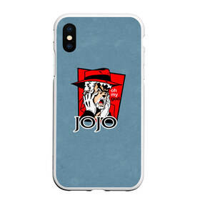 Чехол для iPhone XS Max матовый с принтом JoJo в городе Новоалтайск, Силикон | Область печати: задняя сторона чехла, без боковых панелей | adventure | anime | bizarre | jojo | jojo’s | аниме | анимэ | джо | джо джо | джоджо | джонатан джостар | жожо | манга | невероятные приключения | пендлетон | стенд | хамон