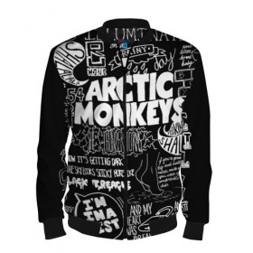 Мужской бомбер 3D с принтом Arctic Monkeys в городе Новоалтайск, 100% полиэстер | застегивается на молнию, по бокам два кармана без застежек, по низу бомбера и на воротнике - эластичная резинка | arctic monkeys | алекс тёрнер | арктик манкиз | группы | джейми кук | инди | музыка | мэтт хелдерс | ник омэлли | постпанк | рок
