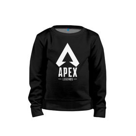 Детский свитшот хлопок с принтом APEX LEGENDS в городе Новоалтайск, 100% хлопок | круглый вырез горловины, эластичные манжеты, пояс и воротник | apex | apex legends | battle | battle royal | titanfall | апекс | апекс легендс | батл рояль | битва | война | королевская битва
