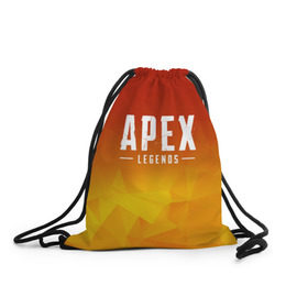 Рюкзак-мешок 3D с принтом APEX LEGENDS в городе Новоалтайск, 100% полиэстер | плотность ткани — 200 г/м2, размер — 35 х 45 см; лямки — толстые шнурки, застежка на шнуровке, без карманов и подкладки | apex | apex legends | battle | battle royal | titanfall | апекс | апекс легендс | батл рояль | битва | война | королевская битва