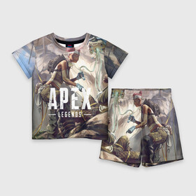 Детский костюм с шортами 3D с принтом APEX Legends в городе Новоалтайск,  |  | 2 | 2019 | 3 | apex | game | legends | titanfall | игра | титанфолл