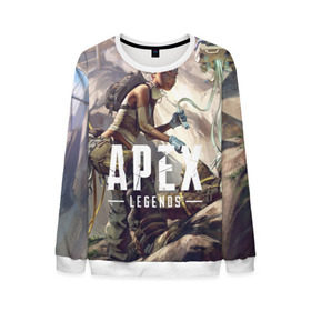 Мужской свитшот 3D с принтом APEX Legends в городе Новоалтайск, 100% полиэстер с мягким внутренним слоем | круглый вырез горловины, мягкая резинка на манжетах и поясе, свободная посадка по фигуре | 2 | 2019 | 3 | apex | game | legends | titanfall | игра | титанфолл