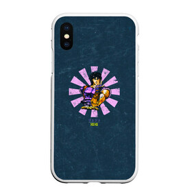 Чехол для iPhone XS Max матовый с принтом JoJo в городе Новоалтайск, Силикон | Область печати: задняя сторона чехла, без боковых панелей | adventure | anime | bizarre | jojo | jojo’s | аниме | анимэ | джо | джо джо | джоджо | джонатан джостар | жожо | манга | невероятные приключения | пендлетон | стенд | хамон