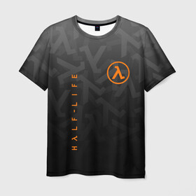Мужская футболка 3D с принтом HALF-LIFE | ХАЛФ-ЛАЙФ в городе Новоалтайск, 100% полиэфир | прямой крой, круглый вырез горловины, длина до линии бедер | aperture laboratorie | black mesa | gordon freeman | half life | half life 3 | logo | valve | вэлв | гордон фриман | игра | лого | монтировка | фантастика | халф лайф