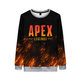 Женский свитшот 3D с принтом APEX LEGENDS BATTLE ROYAL в городе Новоалтайск, 100% полиэстер с мягким внутренним слоем | круглый вырез горловины, мягкая резинка на манжетах и поясе, свободная посадка по фигуре | apex | apex legends | battle | battle royal | fire | titanfall | апекс | апекс легендс | батл рояль | битва | война | королевская битва | огонь