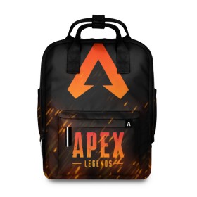 Женский рюкзак 3D с принтом APEX LEGENDS в городе Новоалтайск, 100% полиэстер | лямки с регулируемой длиной, сверху ручки, чтобы рюкзак нести как сумку. Основное отделение закрывается на молнию, как и внешний карман. Внутри два дополнительных кармана, один из которых закрывается на молнию. По бокам два дополнительных кармашка, куда поместится маленькая бутылочка
 | apex | apex legends | battle | battle royal | fire | titanfall | апекс | апекс легендс | батл рояль | битва | война | королевская битва | огонь