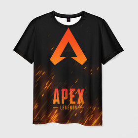 Мужская футболка 3D с принтом APEX LEGENDS | АПЕКС ЛЕГЕНДС в городе Новоалтайск, 100% полиэфир | прямой крой, круглый вырез горловины, длина до линии бедер | apex | apex legends | battle | battle royal | fire | titanfall | апекс | апекс легендс | батл рояль | битва | война | королевская битва | огонь