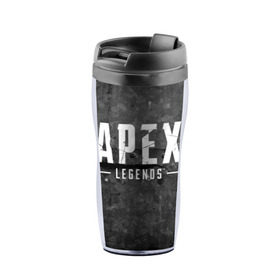 Термокружка-непроливайка с принтом APEX Legends в городе Новоалтайск, внутренняя часть — пищевой пластик, наружная часть — прозрачный пластик, между ними — полиграфическая вставка с рисунком | объем — 350 мл, герметичная крышка | 2 | 2019 | 3 | apex | game | legends | titanfall | игра | титанфолл