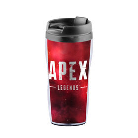 Термокружка-непроливайка с принтом APEX Legends в городе Новоалтайск, внутренняя часть — пищевой пластик, наружная часть — прозрачный пластик, между ними — полиграфическая вставка с рисунком | объем — 350 мл, герметичная крышка | 2 | 2019 | 3 | apex | game | legends | titanfall | игра | титанфолл