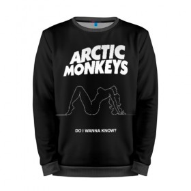 Мужской свитшот 3D с принтом Arctic Monkeys в городе Новоалтайск, 100% полиэстер с мягким внутренним слоем | круглый вырез горловины, мягкая резинка на манжетах и поясе, свободная посадка по фигуре | arctic monkeys | алекс тёрнер | арктик манкиз | группы | джейми кук | инди | музыка | мэтт хелдерс | ник омэлли | постпанк | рок