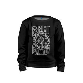 Детский свитшот хлопок с принтом Eskimo Callboy в городе Новоалтайск, 100% хлопок | круглый вырез горловины, эластичные манжеты, пояс и воротник | bury me in vegas | crystals | danskimo | eskimo callboy | sushi | the scene | we are the mess | группы | метал | музыка | рок | эскимо колбой